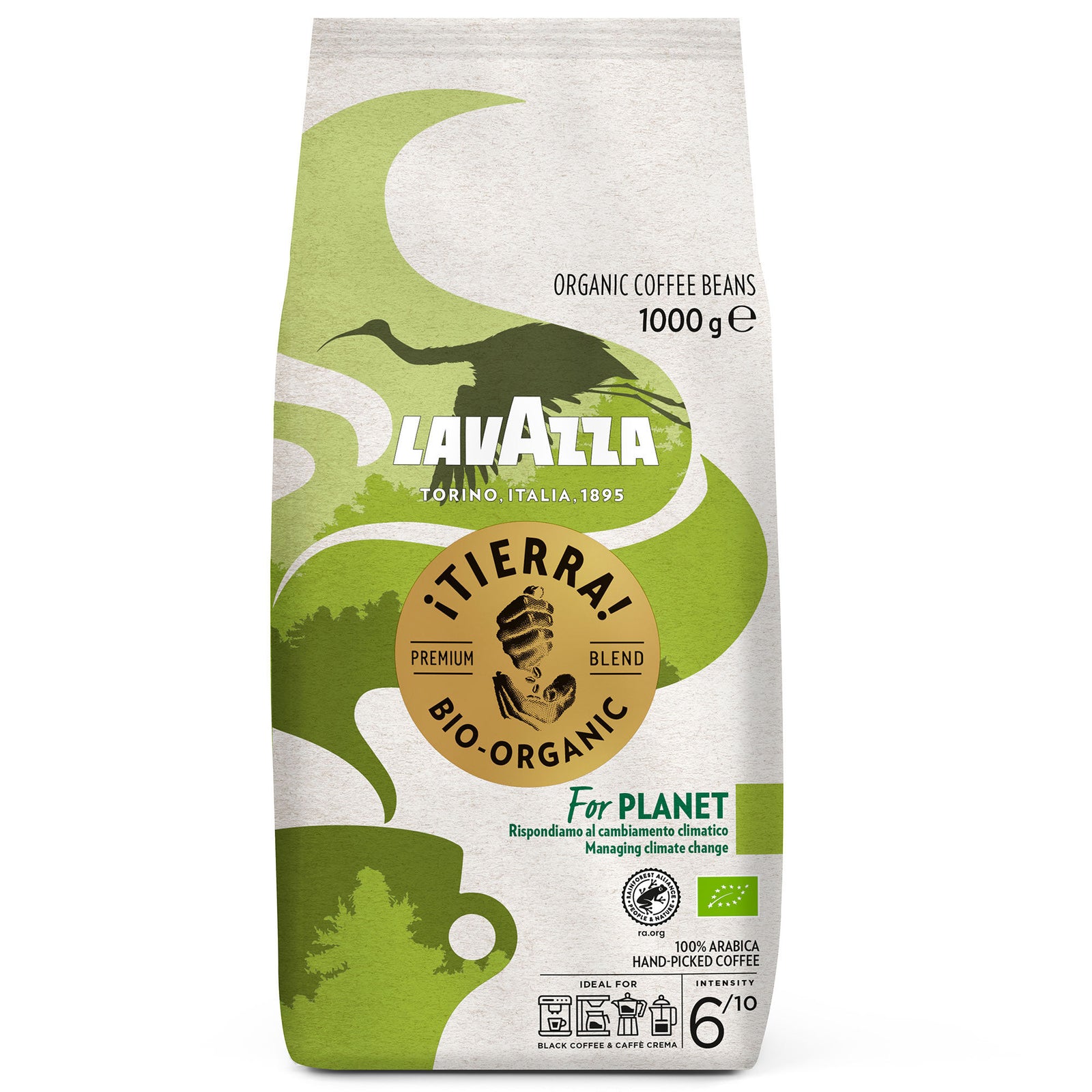 Lavazza Lavazza Â¡Tierra! For Planet Organic kaffebønner, 1 kg ❤ detaljebillede i kategorien Kaffebønner