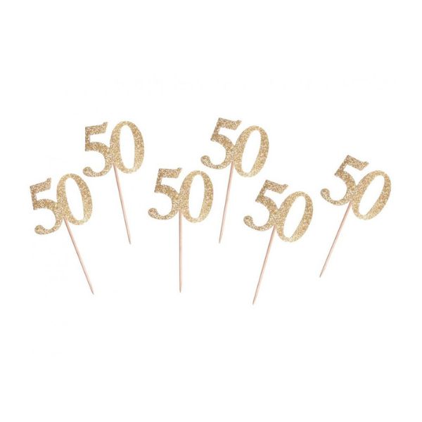 Produktbillede af B&C Picks 50 Guld 6 Stk. på tilbud i brug