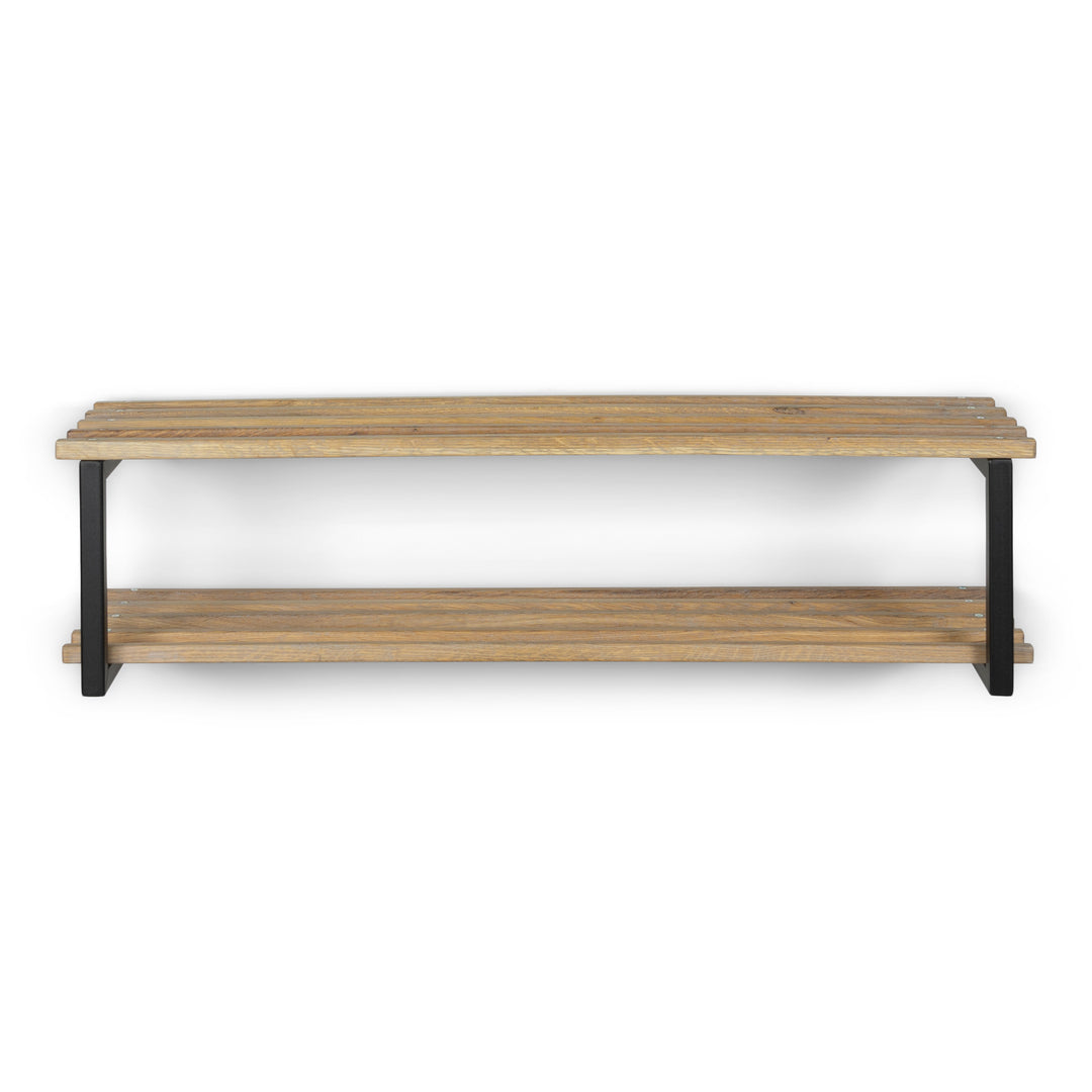 SPINDER DESIGN Rizzoli/Marco XL skohylde m. 2 hylder natur eg og sort stål B:100