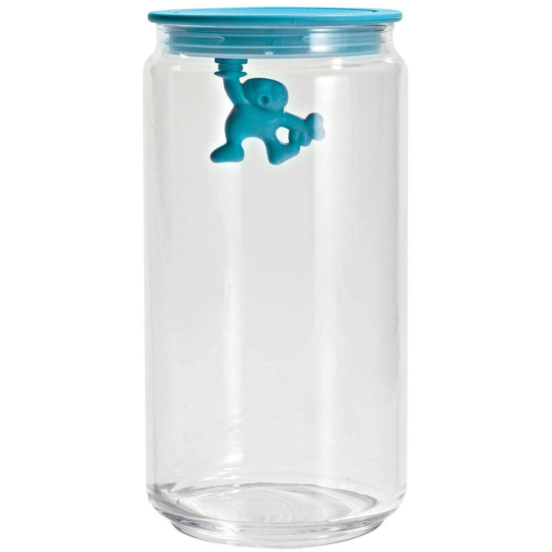 Alessi Alessi Gianni glaskrukke med låg, 140 cl., lyseblå – detaljebillede (Glasbeholder)