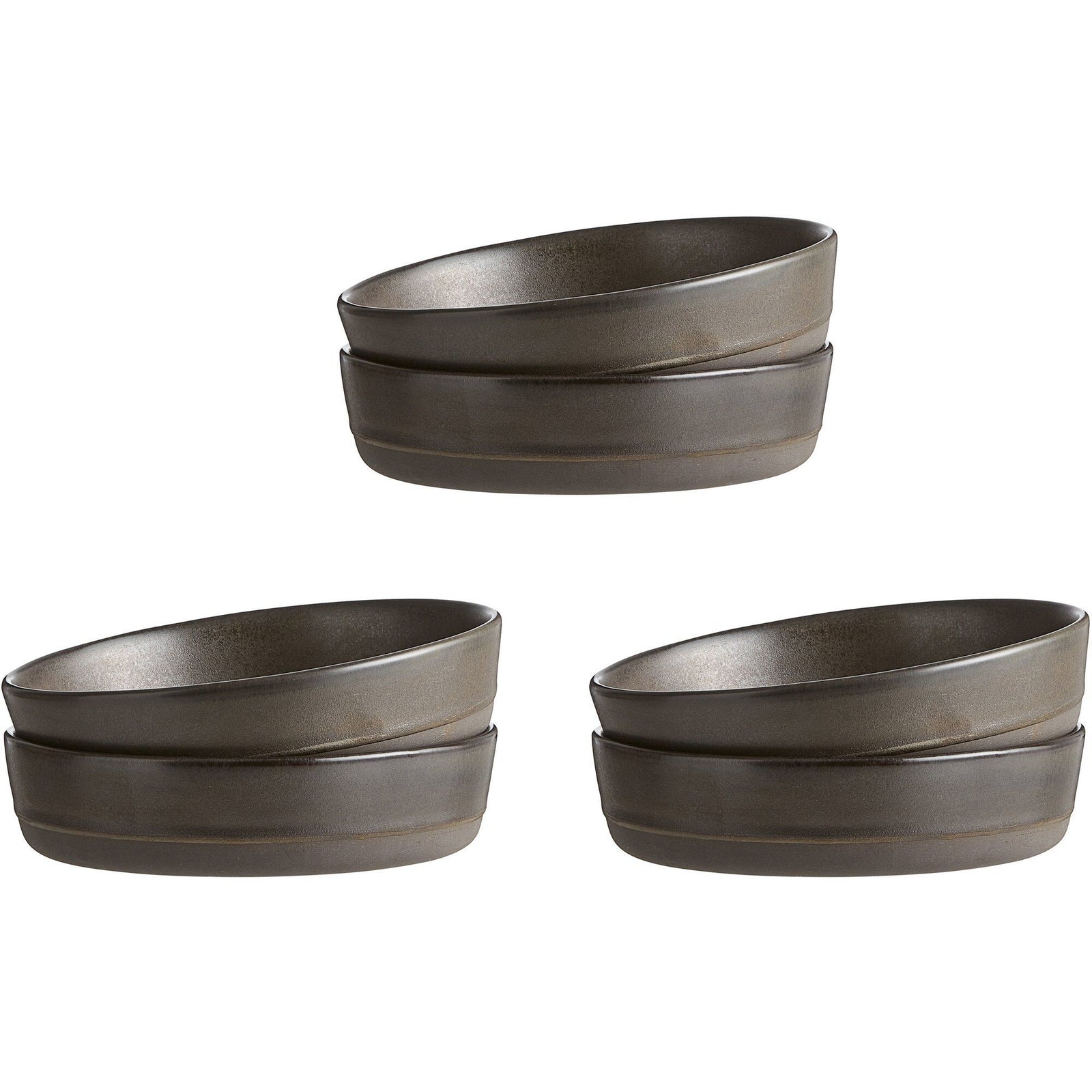 Aida Aida RAW dyb tallerken, metallic brown, 6 stk. – billede i brug (Dyb tallerken)