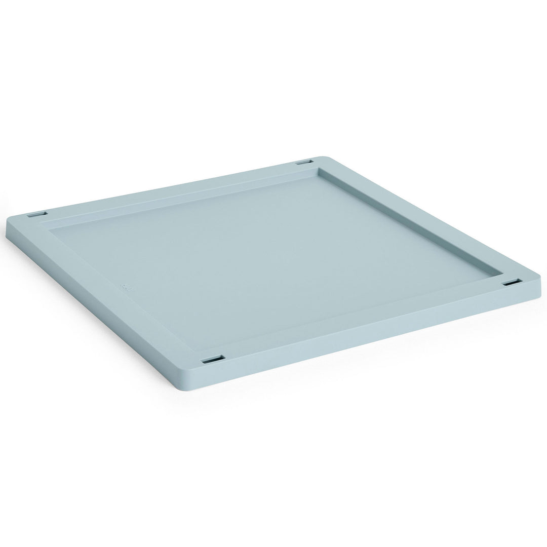 Hay HAY Colour Crate Medium Square Cube Låg, dusty blue – produktvisning (Opbevaringsboks)