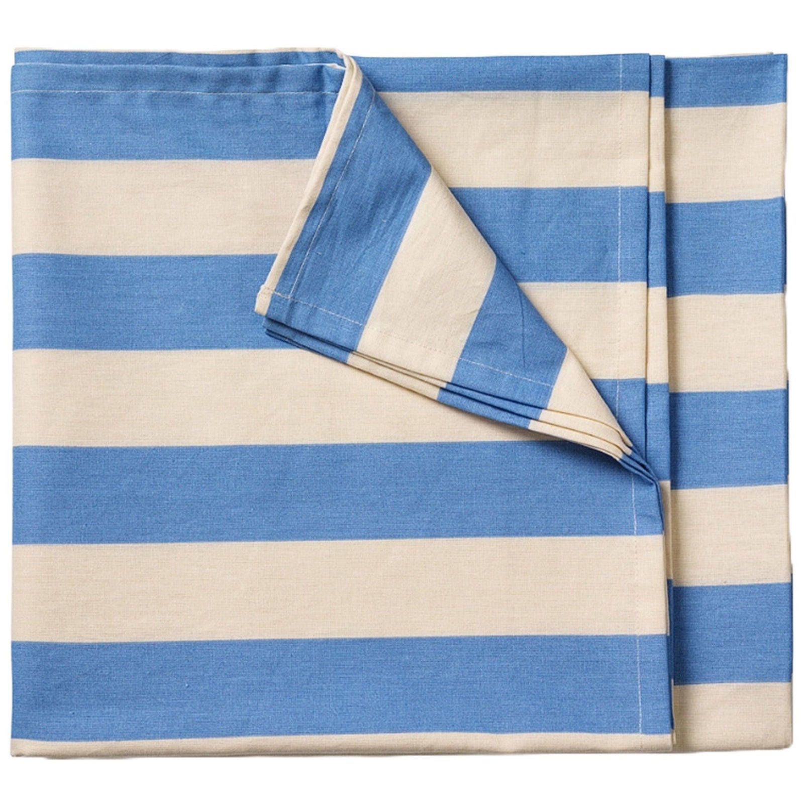 Midnatt Midnatt Franka dækkeserviet 250x145 cm, blå/aprikos – close-up (Dug)