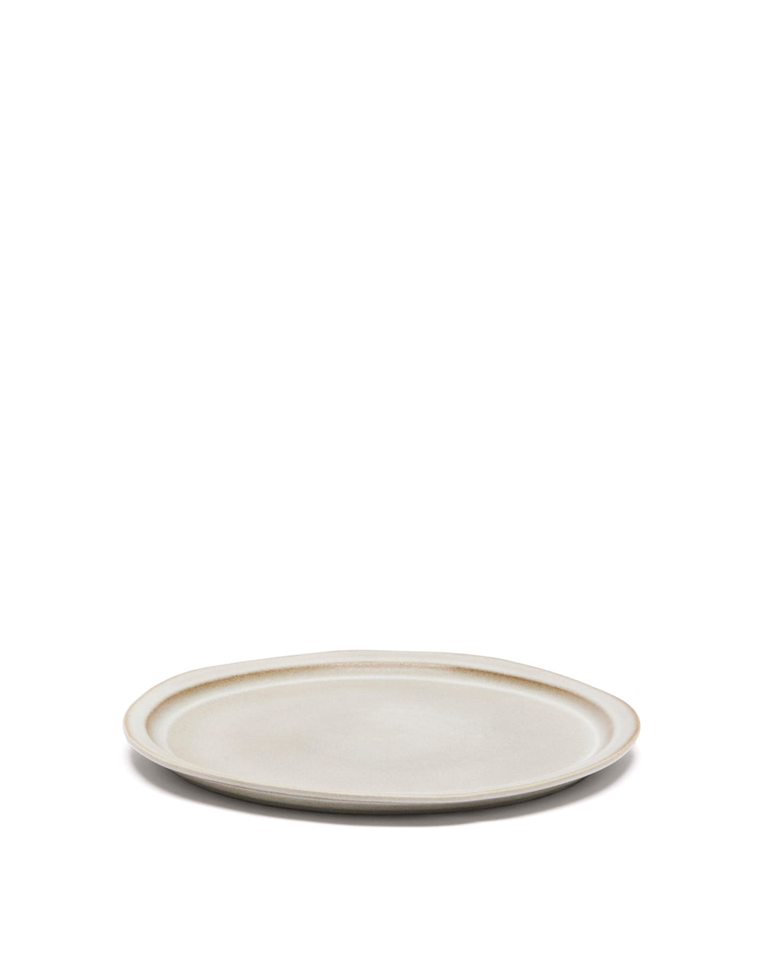 KAVE HOME Coval flad tallerken rund beige keramik Ø28