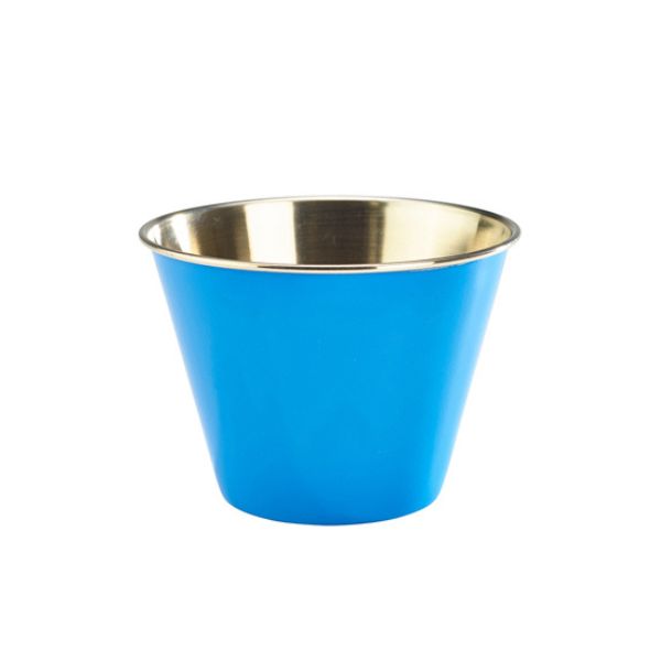 Produktbillede af Genware Blå Rustfrit Stål Ramekin 34cl på tilbud i brug