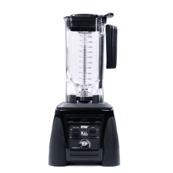 Produktbillede af Raw Blender X 4.0 Turbo Sort 4.0hk 2.2 L 2380w på tilbud i premium kvalitet