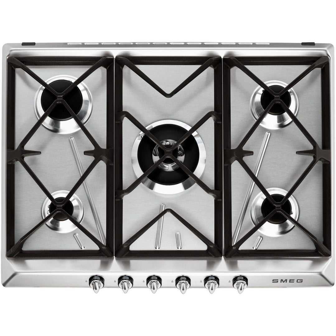 Smeg Smeg 68,5 cm gaskogeplade rustfrit stål victoria design – produktfoto (Gaskogeplade)