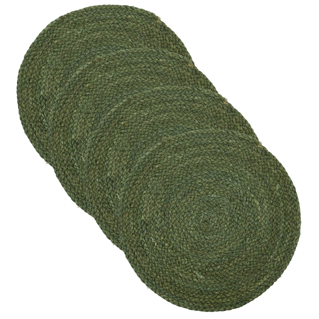 House doctor House doctor Circle bordskåmatte 38 cm, grøn/natur – detaljebillede (Bordskåner)