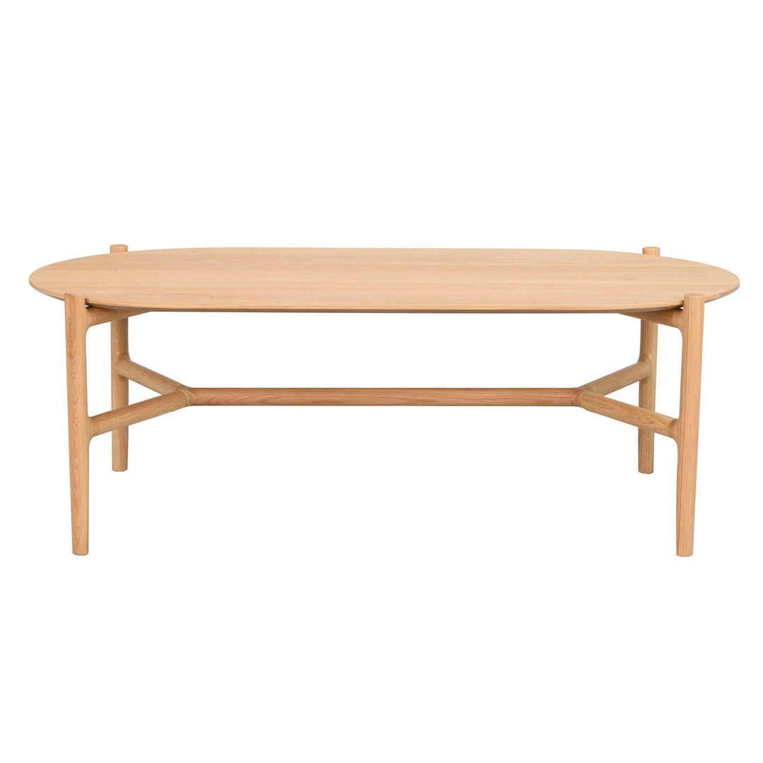 ROWICO Holton sofabord oval natur egetræsfiner og egetræ 130x65