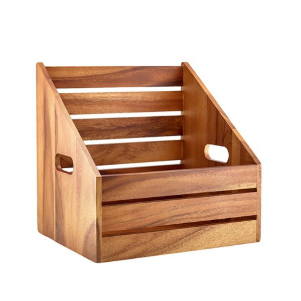 Produktbillede af Acacia Trækasse Med Skrå Vinkel Gn 1/2 Genware på tilbud i brug