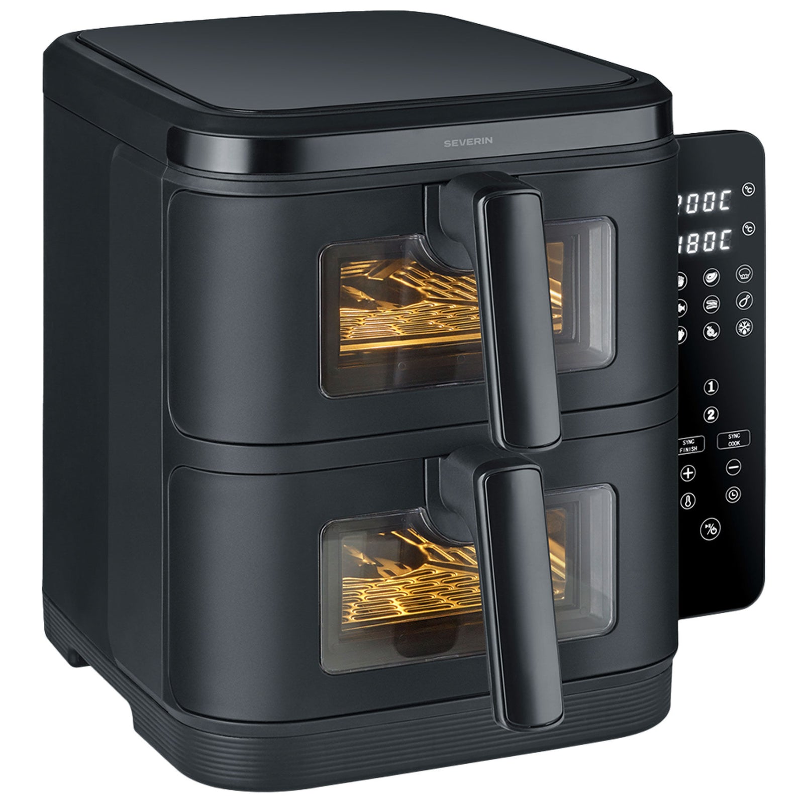 Severin Severin FR 2468 S-Fry Duo Stack airfryer ❤ produktbillede i kategorien Airfryer