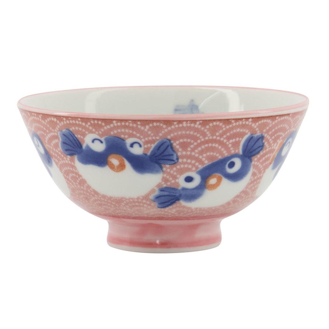 Tokyo design studio Tokyo design studio Kawaii skål 11 cm, fish pink – close-up (Skål)