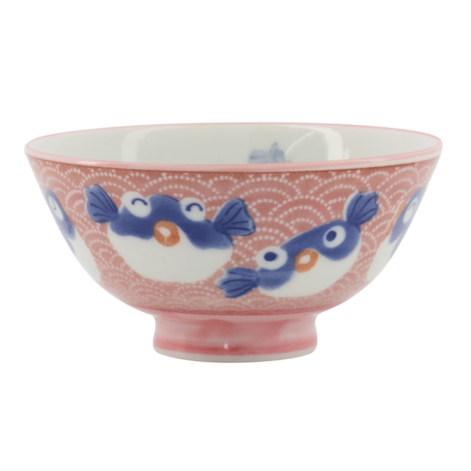 Tokyo design studio Tokyo design studio Kawaii skål 11 cm, fish pink – close-up (Skål)