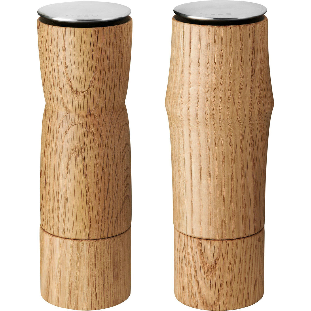 Stelton Stelton Storm salt- og peberkværn 2 stk, egetræ – vinkelbillede (Salt/peberkværn)