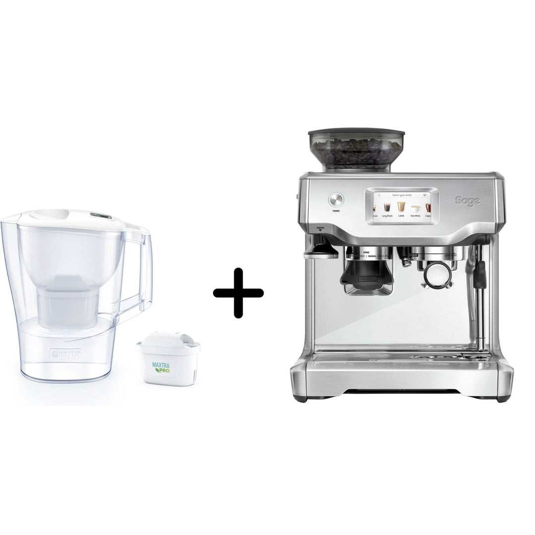Sage Sage SES880BSS The Barista Touch  Espressomaskine + Brita Aluna filterkande – detaljebillede (Espressomaskiner)