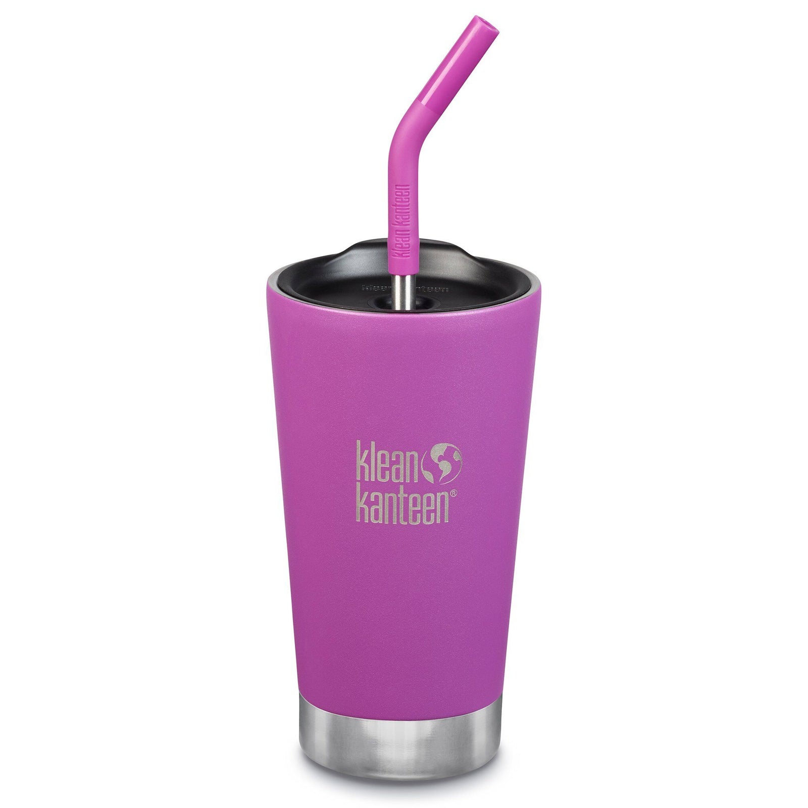 Klean kanteen Klean kanteen Termokop med sugerørslåg, 473 ml, berry bright – billede i brug (Termokop)