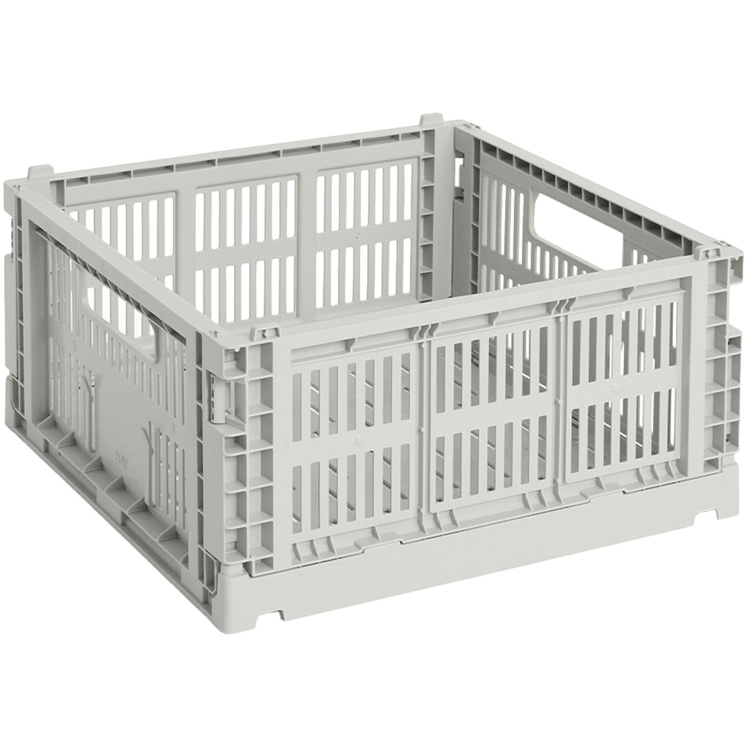 Hay HAY Colour Crate Medium Square Opbevaringskasse, grå ❤ produktfoto (Opbevaringsboks)