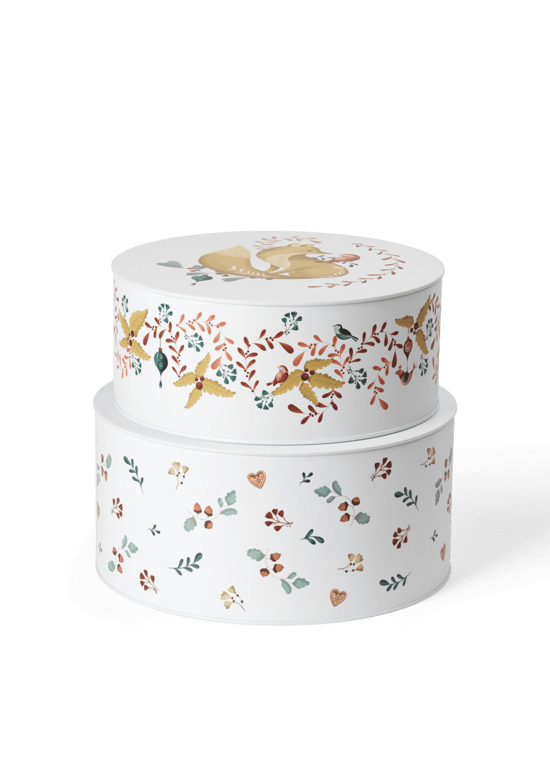 Produktbillede af Rosendahl Grand Cru Cottage Opbevaringsdåse Ø20/Ø22 hvid med deko 2 stk. i premium kvalitet