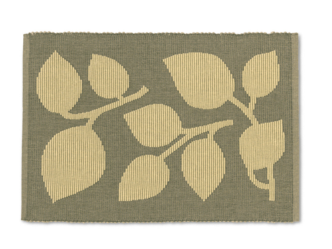 Produktbillede af Rosendahl Textiles Outdoor Natura Dækkeserviet 43x30 cm grøn/sand i premium kvalitet