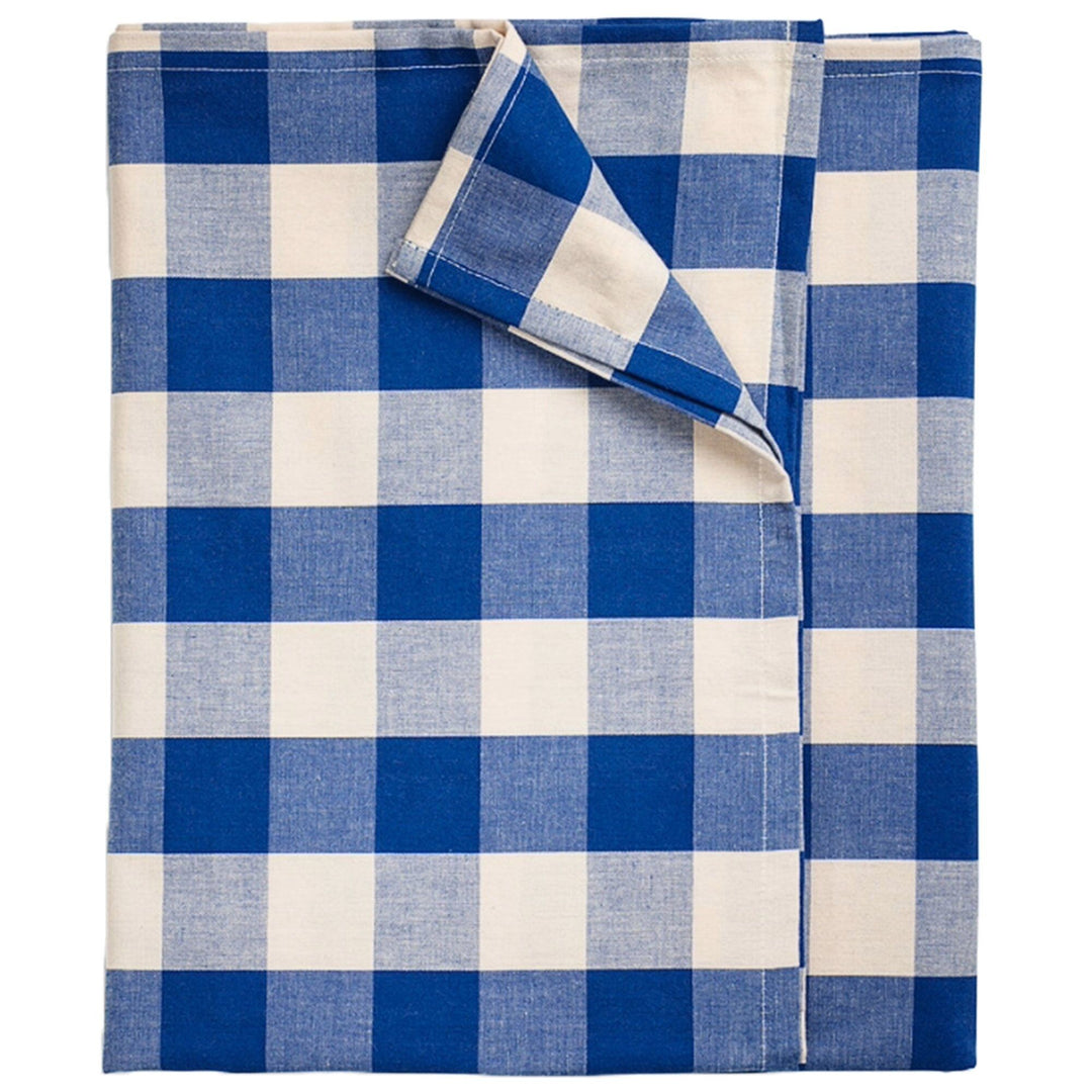 Midnatt Midnatt Bell borddug 330x145 cm, blå/aprikos – billede i brug (Dug)