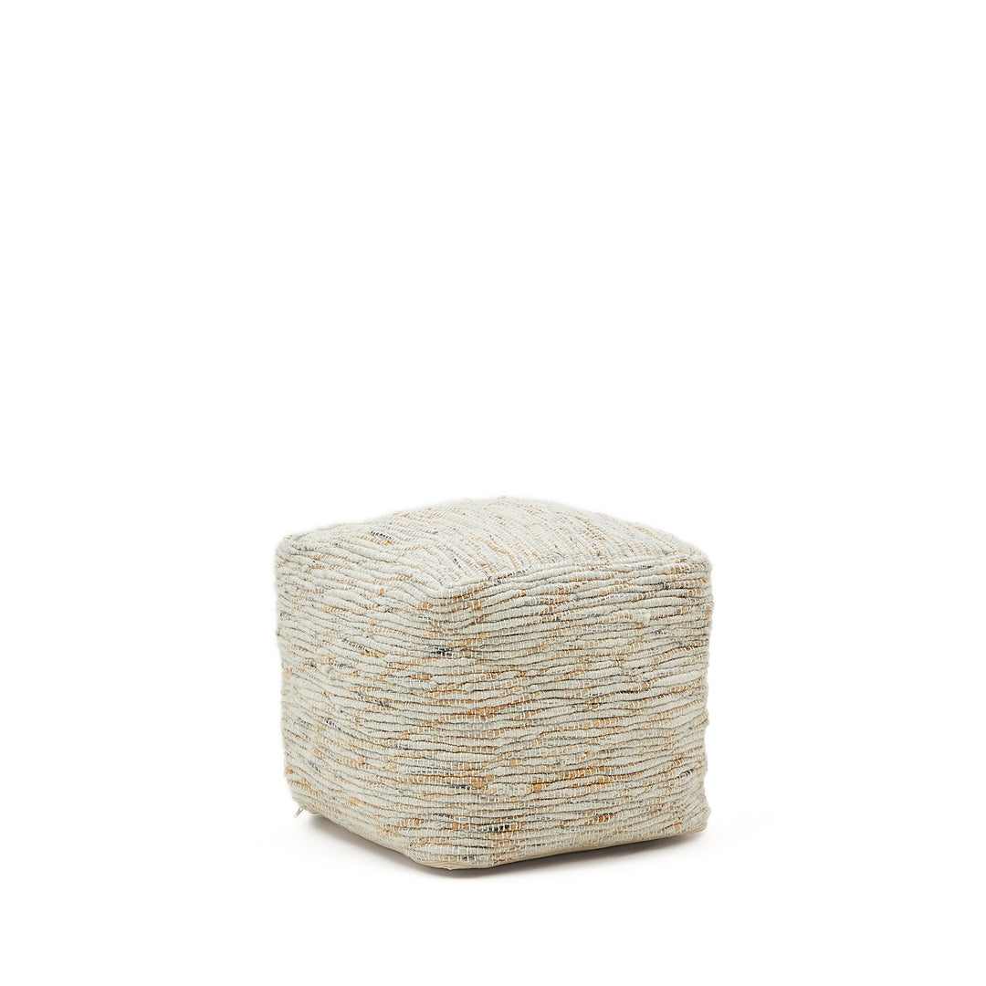 KAVE HOME Selise puf kvadratisk natur jute 45x45