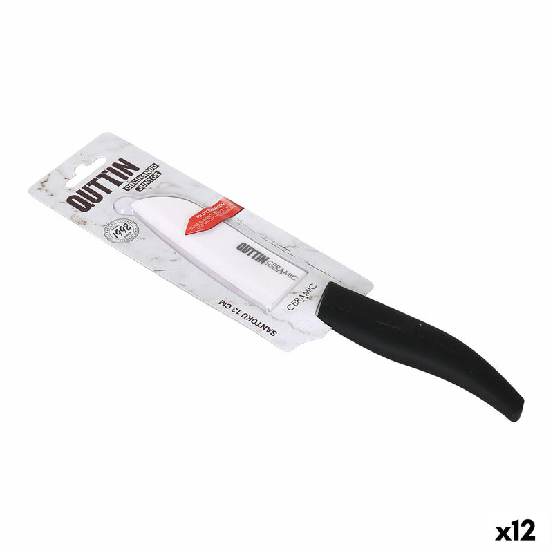 Se Køkkenkniv Quttin Santoku Ceramic Hvid Sort 13 cm (12 stk)  Stort online udvalg i Quttin - Køb online på udsalg og tilbud lige nu  Meget billig fragt og hurtig levering: 1 - 2 hverdage - Varenummer: S2226694 og barcode / Ean: &