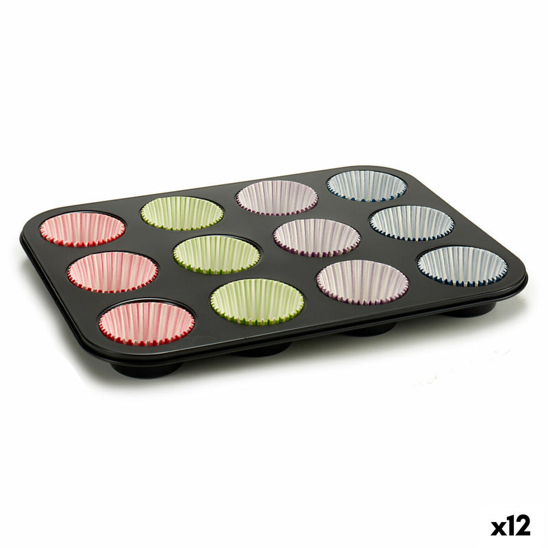 Se Muffinform Kinvara 55011 Multifarvet 7 x 7 x 3 cm 35 x 3 x 26,5 cm Bageplade (12 stk)  Stort online udvalg i Kinvara - Køb online på udsalg og tilbud lige nu  Meget billig fragt og hurtig levering: 1 - 2 hverdage - Varenummer: S3615889 og barcode / Ean: &