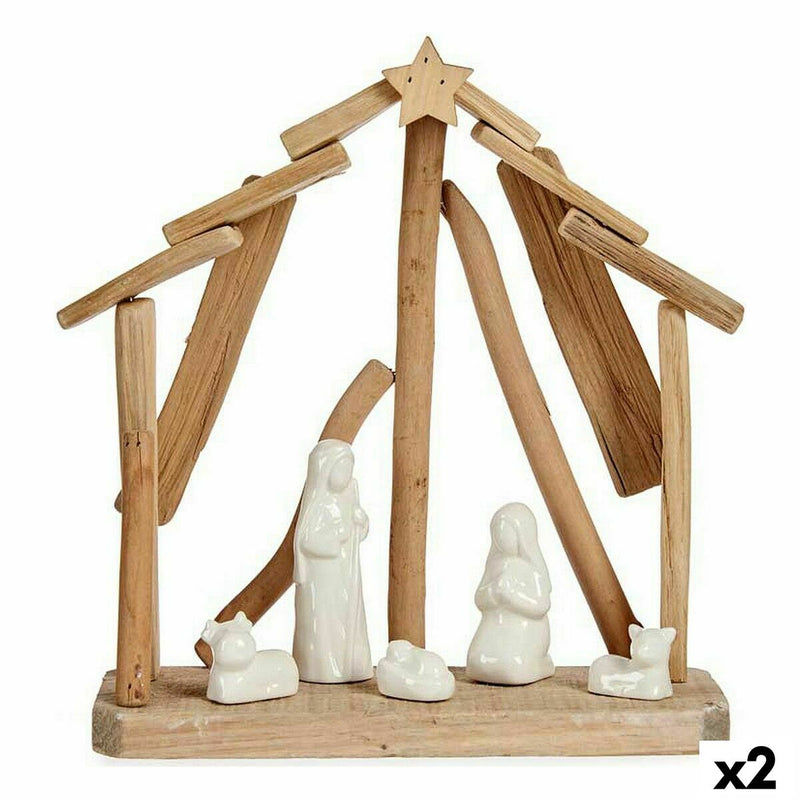 Se Betlehem dekoration Keramik Brun Hvid 2 stk 25 x 28 x 10 cm Natur Træ (2 stk)  Stort online udvalg i Krist+ - Køb online på udsalg og tilbud lige nu  Meget billig fragt og hurtig levering: 1 - 2 hverdage - Varenummer: S3621465 og barcode / Ean: &
