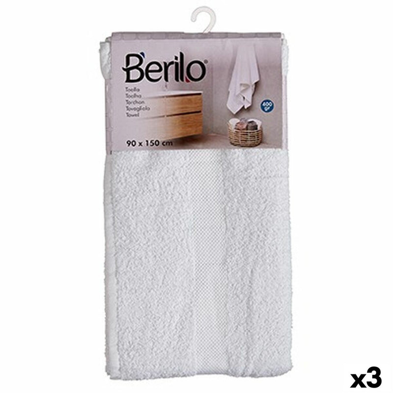 Se Badehåndklæde Berilo 89679 Hvid 80 % bomuld 20 % Polyester 90 x 150 cm 90 x 0,5 x 150 cm (3 stk) ✔ Stort online udvalg i Berilo - Køb online på udsalg og tilbud lige nu ✔ Meget billig fragt og hurtig levering: 1 - 2 hverdage - Varenummer: S3625315 og barcode / Ean: &