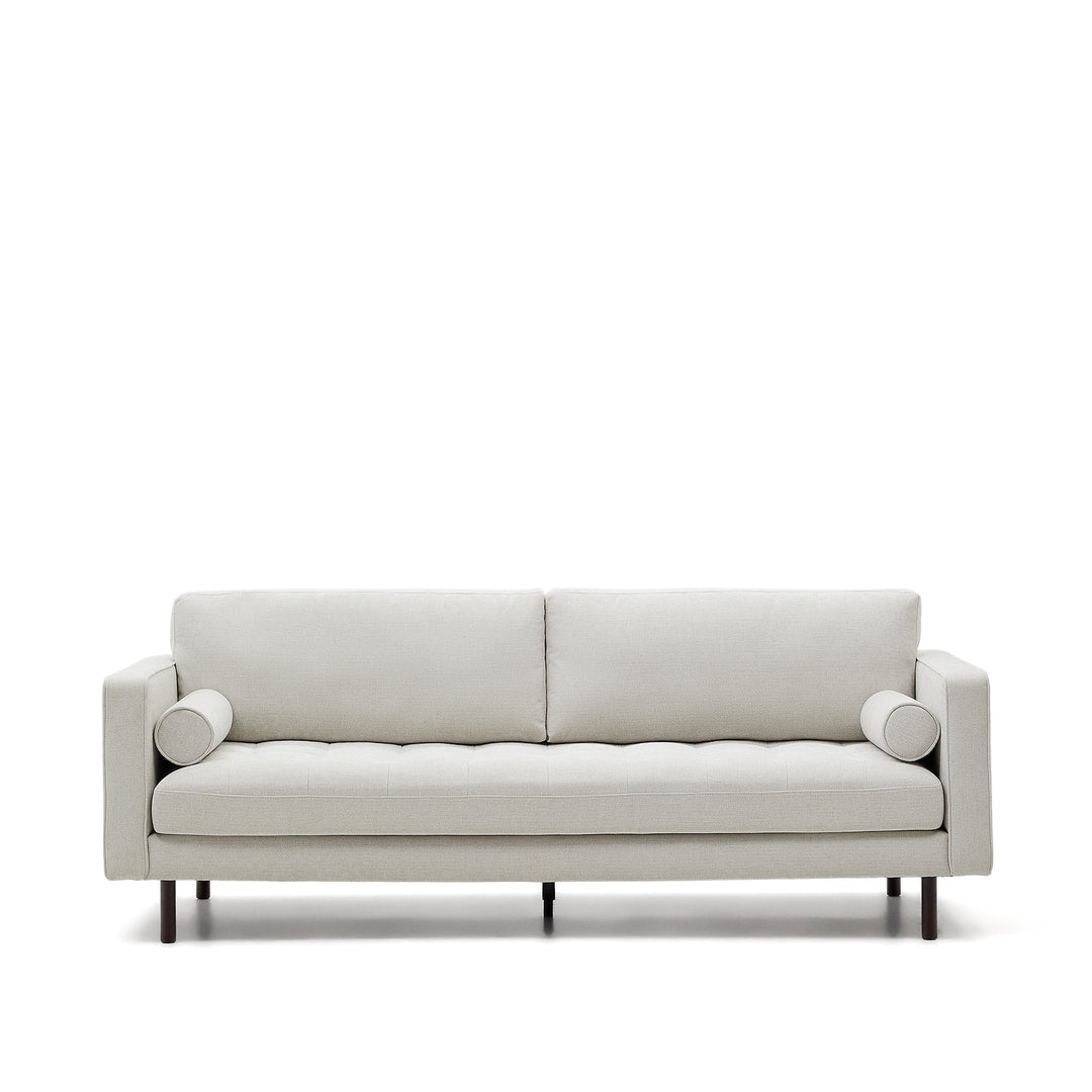 KAVE HOME Debra 3 pers. sofa perlemor chenille og ben med wengue-finish 222cm