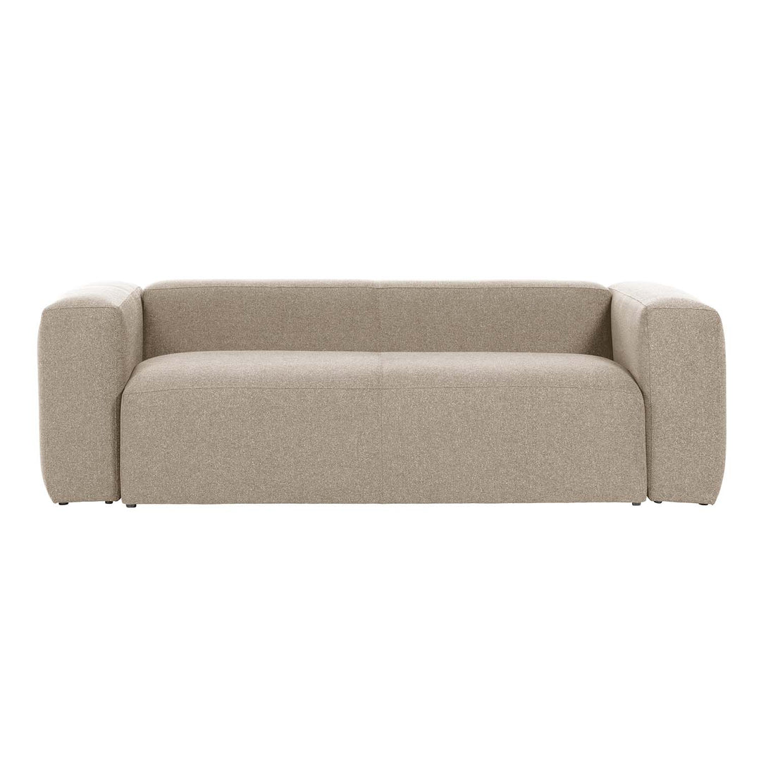 Produktbillede af KAVE HOME Blok 3 pers. sofa beige polyester og stål i premium kvalitet