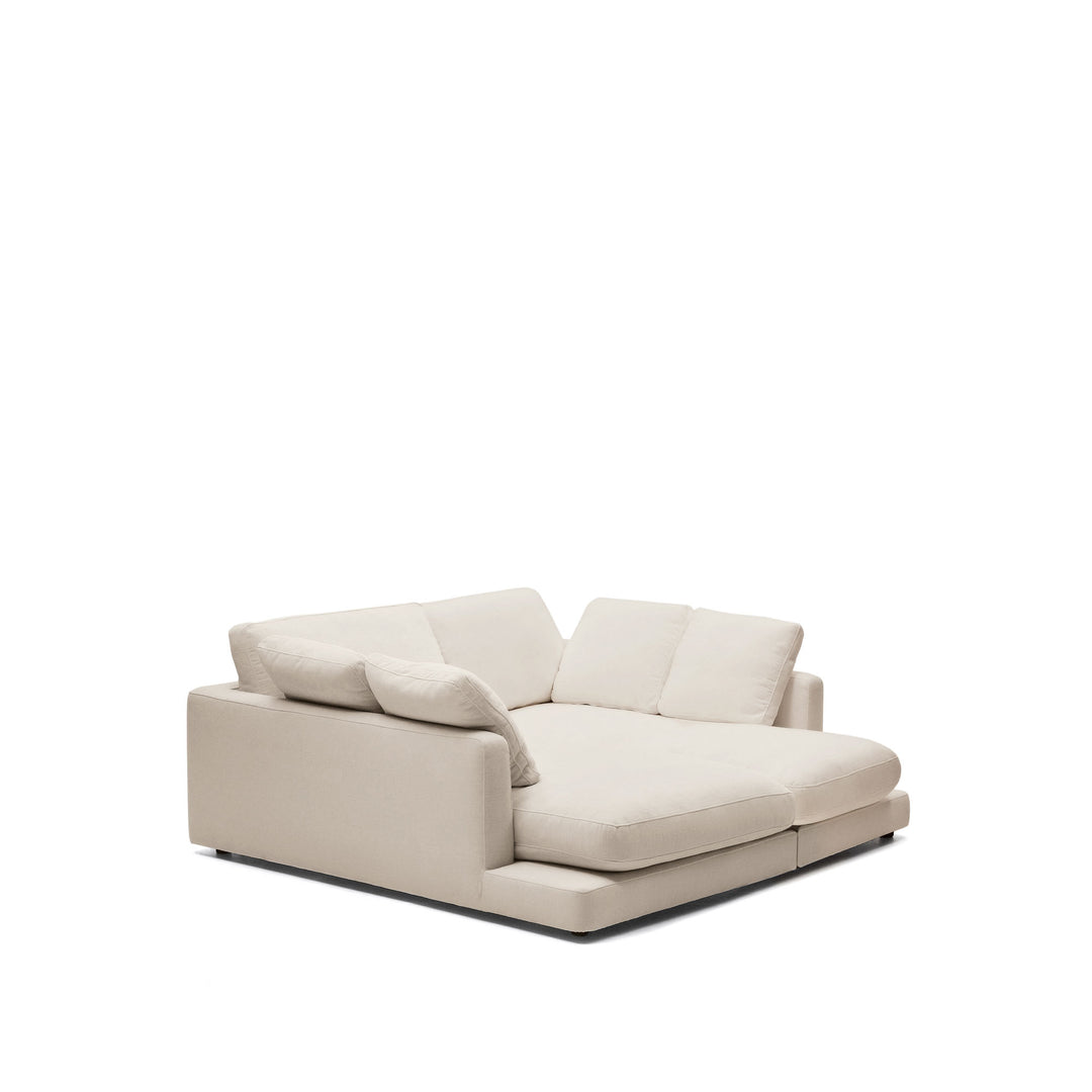 Produktbillede af KAVE HOME Gala 3 pers. sofa m. dobbelt chaiselong beige stof 210cm i premium kvalitet