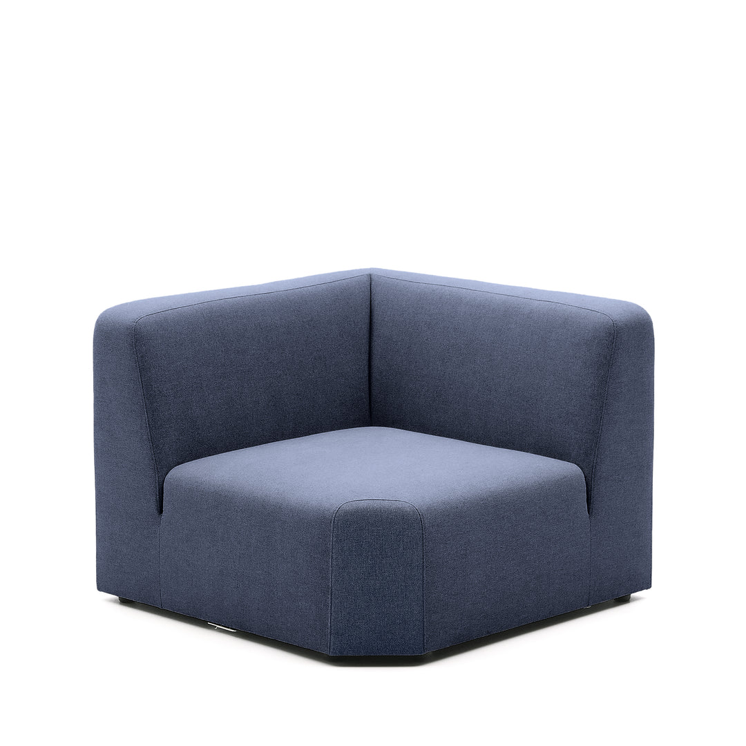 KAVE HOME Neom hjørnemodul blå interlock vævet stof 75cm