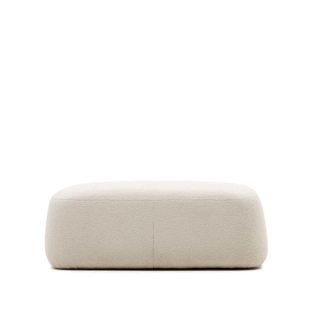 KAVE HOME Martina fodskammel rektangulær offwhite bouclé 123x85