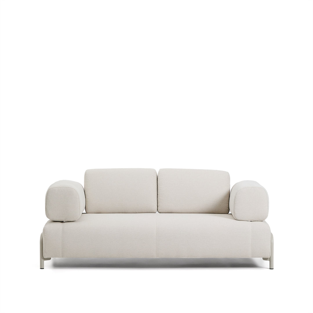 KAVE HOME Compo 2-pers. sofa ecru chenille stof og beige metal 200cm