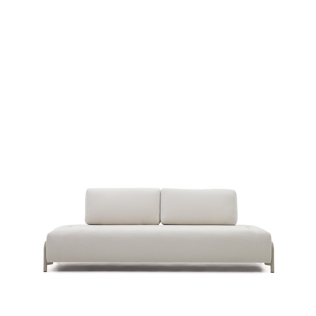 KAVE HOME Compo 3 pers. sofa beige chenille med grå metalstruktur 232cm