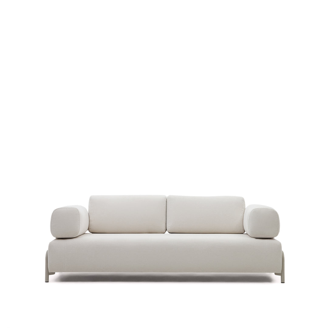 KAVE HOME Compo 3 pers. sofa beige chenille med grå metalstruktur 232
