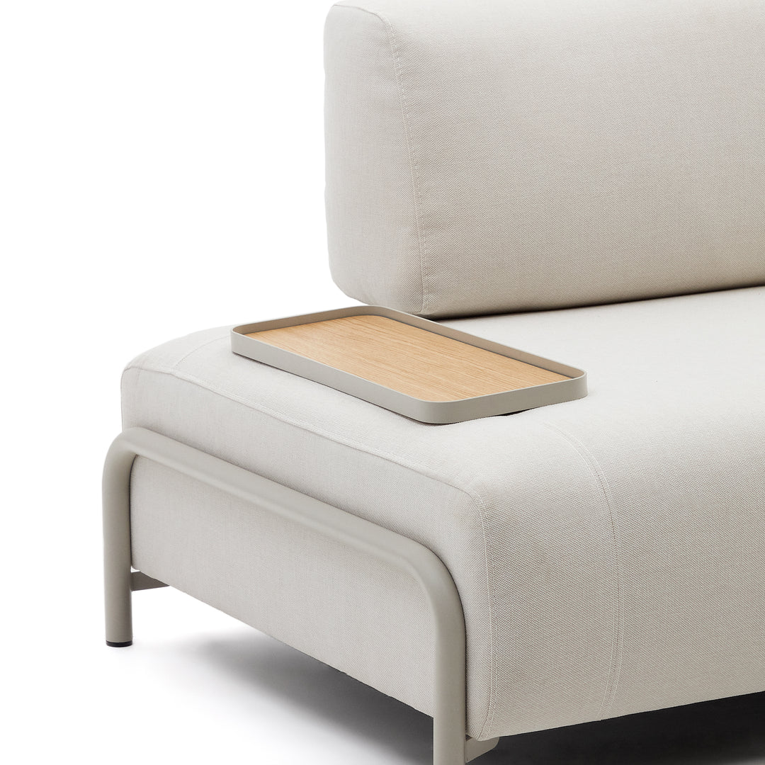 KAVE HOME Small Compo bakke til sofa natur egefinér og beige metal