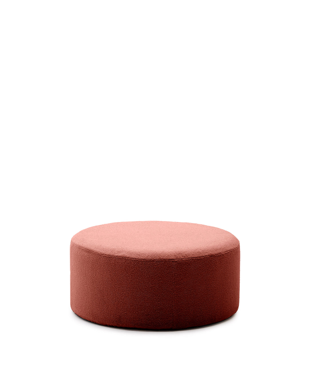 KAVE HOME Kaeli fodstøtte m. aftageligt betræk rund terracotta genbrugsbouclé Ø90