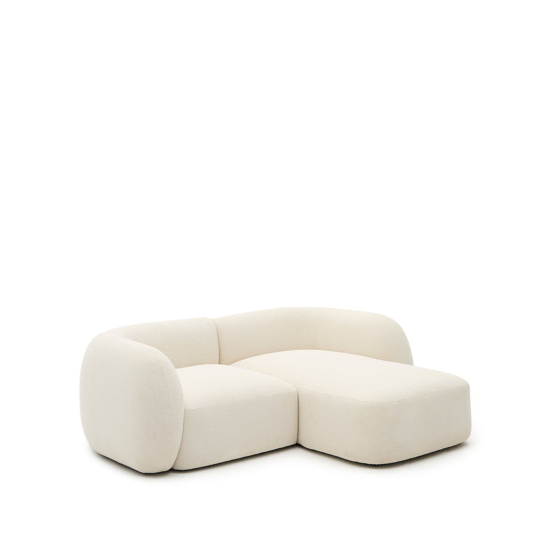 KAVE HOME Martina 2 pers. modul sofa m. højre chaiselong ecru chenille stof 230cm