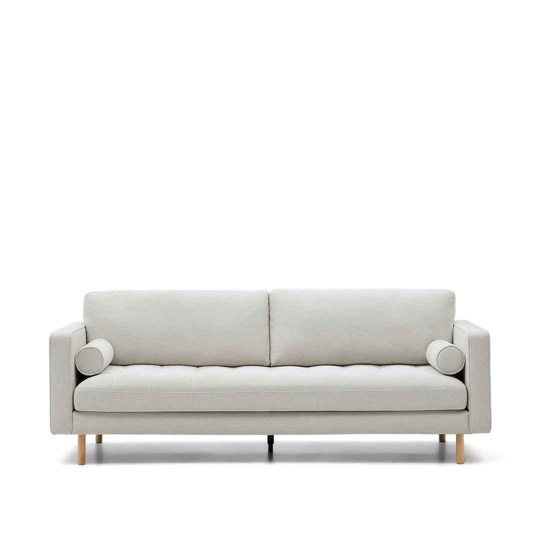 KAVE HOME Debra 3 pers. sofa perlemor chenille og naturben 222cm