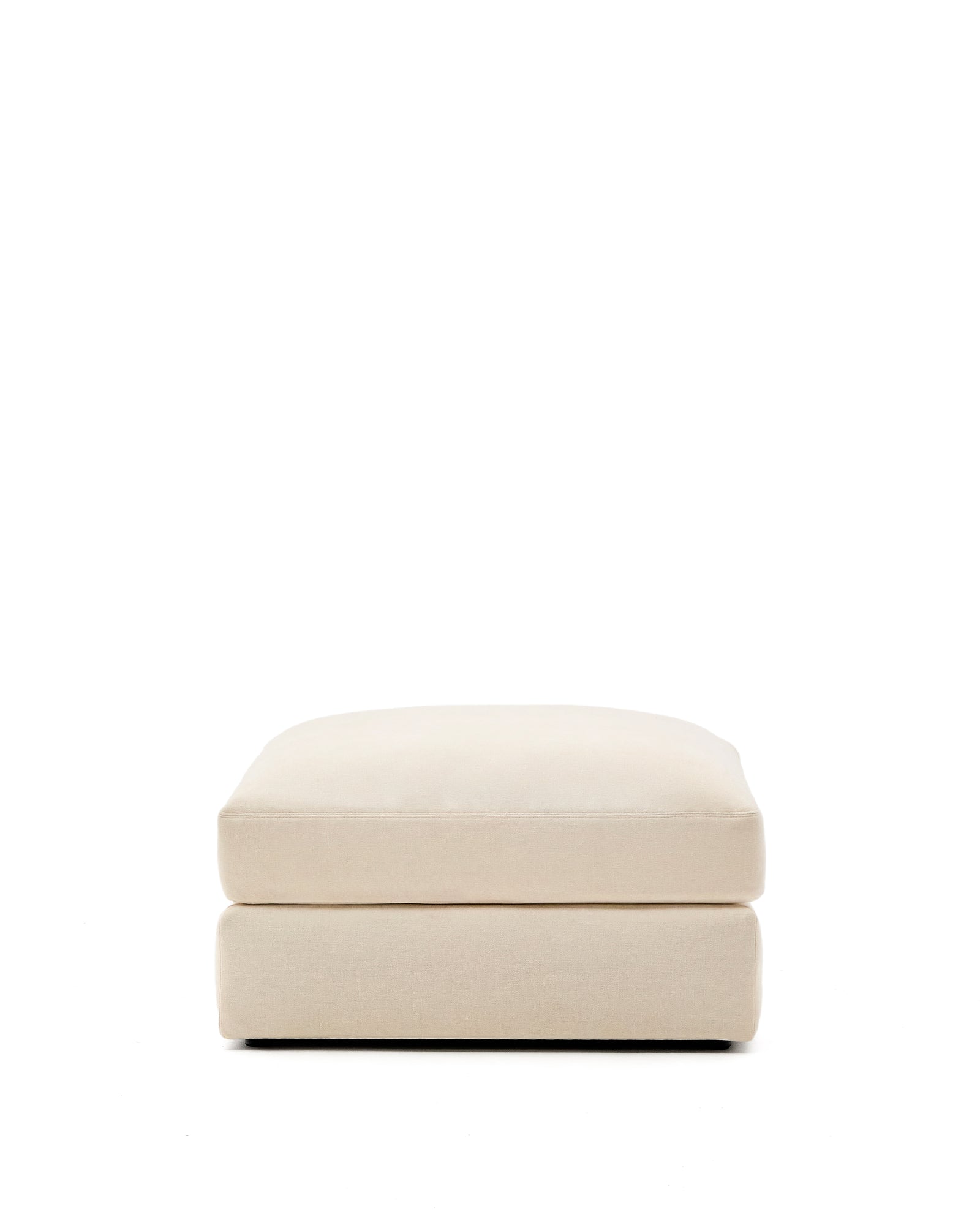 Produktbillede af KAVE HOME Alea fodstøtte m. aftageligt betræk kvadratisk ecru chenille 90x90 i premium kvalitet