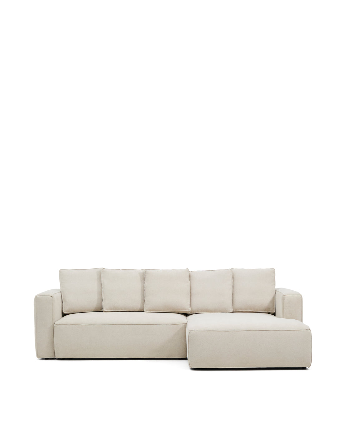 Produktbillede af KAVE HOME Marela 3-pers. sovesofa m. højre chaiselong beige chenille B:276cm i premium kvalitet