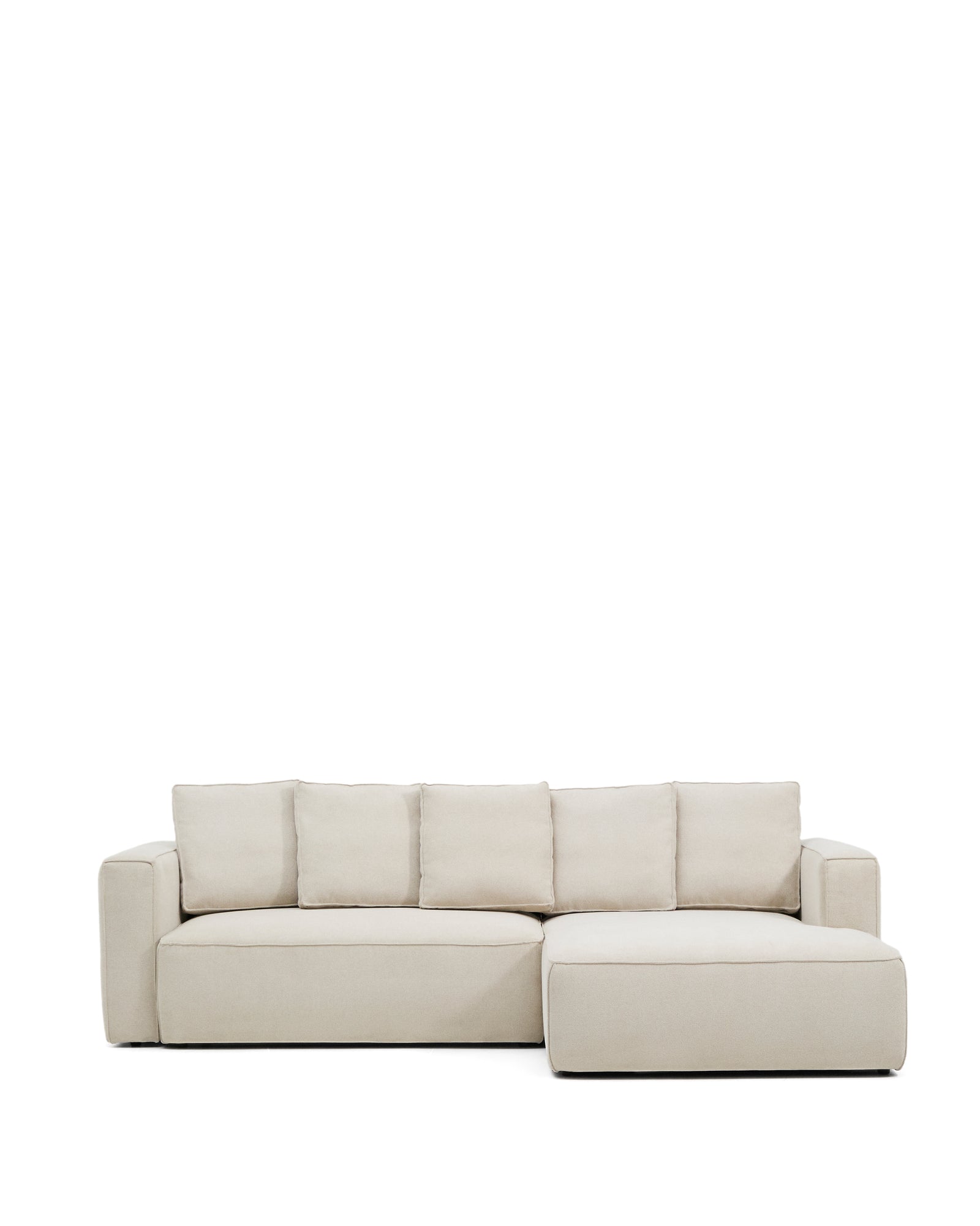 Produktbillede af KAVE HOME Marela 3-pers. sovesofa m. højre chaiselong beige chenille B:276cm i premium kvalitet