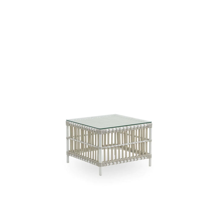 SIKA DESIGN CAROLINE BORD EXTERIOR DOVE WHITE/INKL/GLASPLADE 60