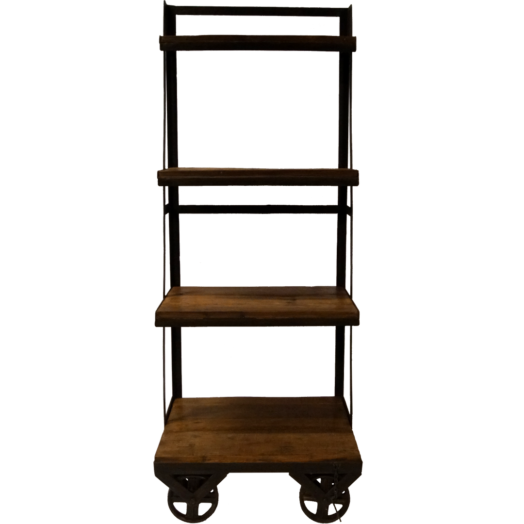 Produktbillede af TRADEMARK LIVING RUSTIK REOL M/HJUL -155 i premium kvalitet