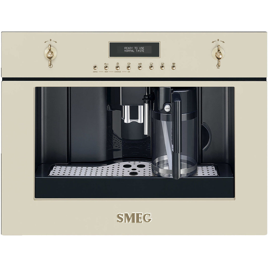 Smeg Smeg 60 cm indbygget kaffemaskine i creme ❤ detaljebillede (Kaffemaskiner)