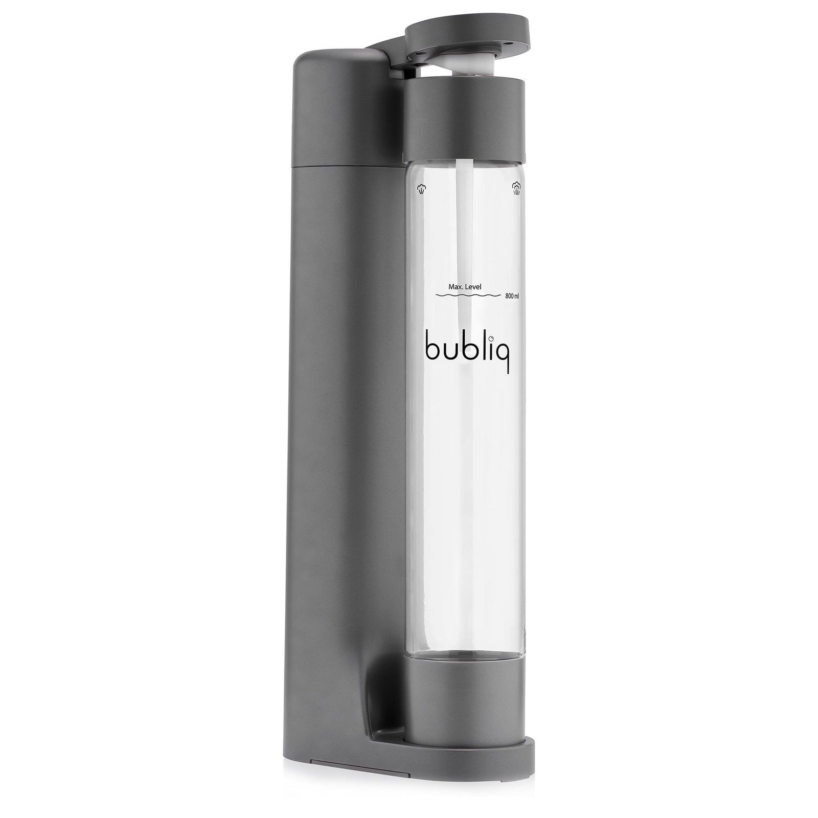 Bubliq Bubliq Sodavandsmaskine 800 ml, matgrå ❤ vinkelbillede (Sodavandsmaskiner)