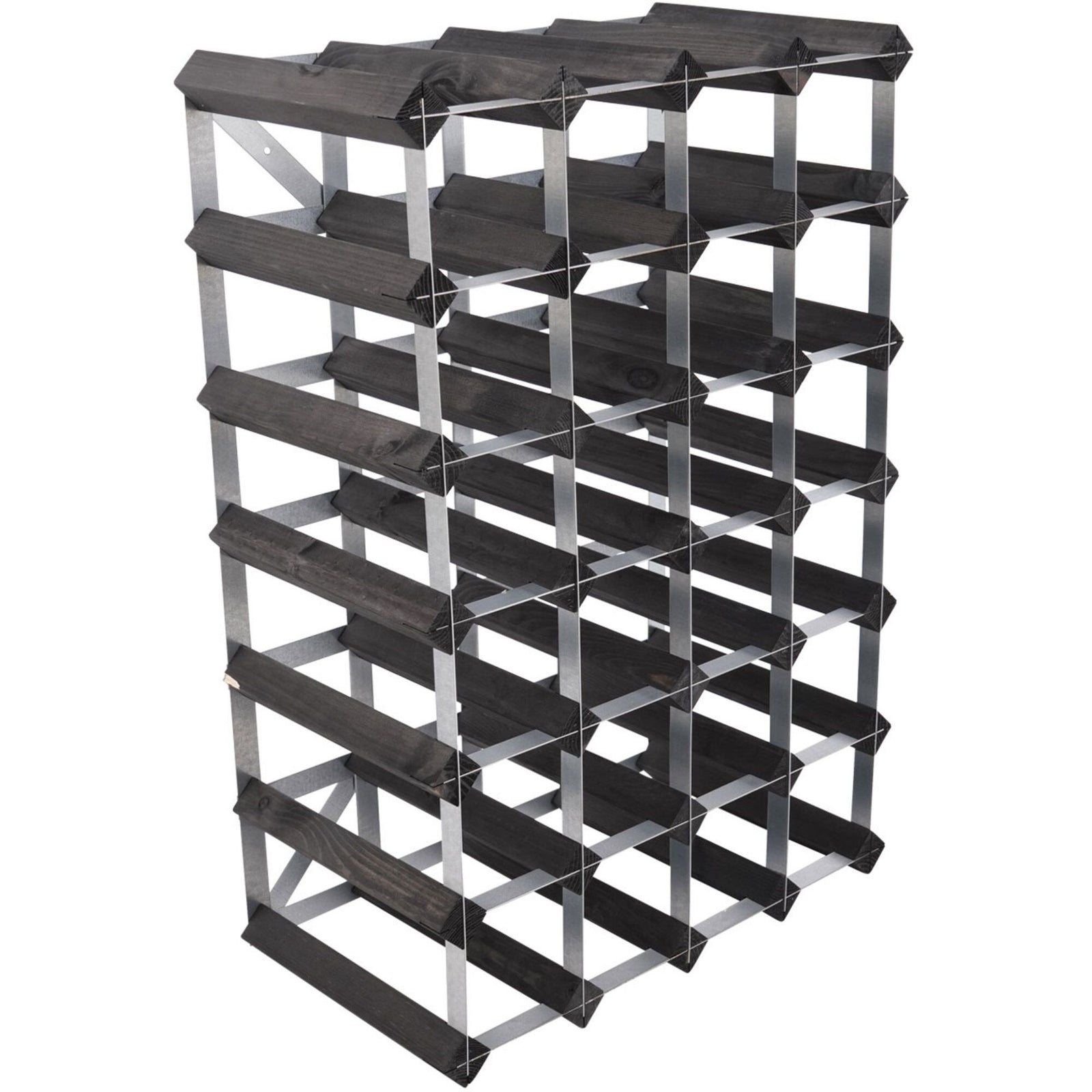 Traditional wine rack Traditional wine rack Vinreol Saml-Selv Sort 30 flasker – produktvisning (Vinstativ)