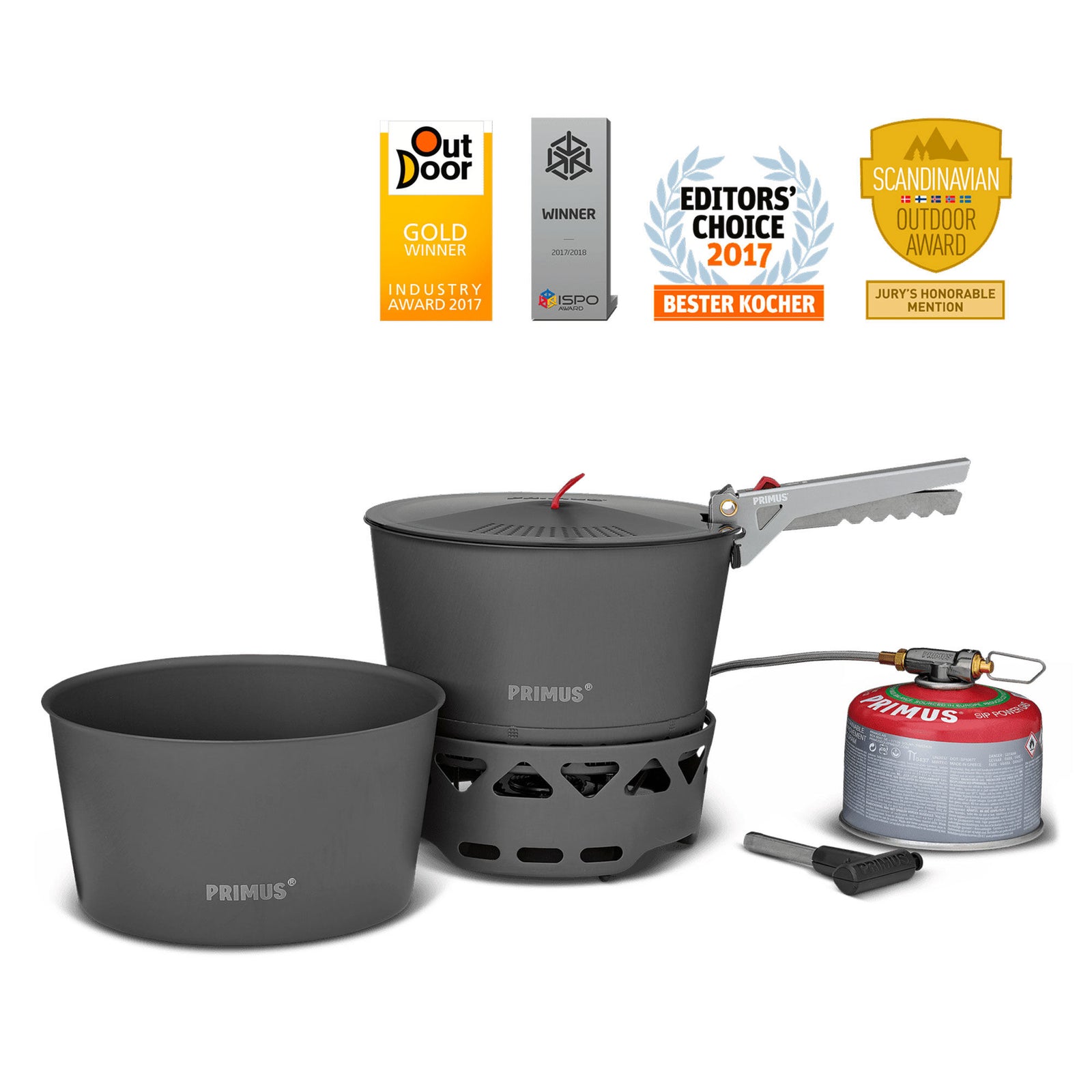 Primus Primus PrimeTech Stove Set stormkøkken med 2 gryder 2,3 liter – produktfoto (Stormkøkken)
